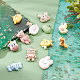 SUNNYCLUE 1 Box 48Pcs 12 Styles Animal Resin Flatback Charms Cute Cartoons Animals Shapes Charm Rabbit Bear Elephent Bee Duck Charm for Jewelery Making Charms DIY Bracelet Necklace Earring Crafts FIND-SC0003-24-4
