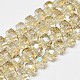 Chapelets de perles en verre électroplaqué EGLA-Q083-10mm-D01-1
