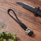 2pcs Knife Lanyards with Alloy Samurai Head Beads Charms Paracord Lanyard Tactical Lanyard Braided Clip Lanyard Strap EDC Accessories for Knife Buckle Travel Car Keychain Backpack Camping HJEW-WH0043-64AS-4