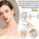 Beebeecraft 20Pcs/Box 18K Gold Plated Earring Findings with Plastic Pearl Half Round Earring with Loop & Sterling Silver Pins & Butterfly Earring Backs for DIY Earring Making KK-BBC0002-38-2