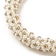 Bracelet en perles de rocaille de verre avec fermoirs magnétiques en laiton BJEW-JB07801-03-4