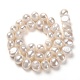 Fili di perle di perle d'acqua dolce coltivate naturali PEAR-L033-54-3