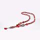 Buddhist Jewelry Natural Tibetan Agate Beaded Necklaces NJEW-F131-07-2