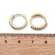 Серьги-кольца из латуни с микро-паве из фианита EJEW-L231-41G-3