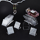 Pandahall 24 packs 48 trous porte-boucle d'oreille présentoirs à bijoux en forme de l supports marketing support de collier acrylique pour collier bijoux pendants affichage arrière oblique (1.3x1.3x1 EDIS-PH0001-06-5