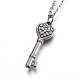304 Stainless Steel Pendant Necklaces NJEW-O109-02P-3