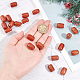 Arricraft 1 rang de perles de jaspe rouge naturel brins G-AR0004-96-3