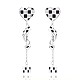 Boucles d'oreilles pendantes coeur & torsade & cube damier émaillé avec strass JE1033A-1