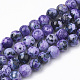 Dyed Natural Fire Crackle Agate Beads Strands G-T098-02B-03-1