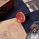 Globleland personalizzato timbro di gomma acrilica timbro vintage sigillo personalizzato trasparente acrilico francobolli con manico in plastica per fai da te scrapbooking busta card making AJEW-GL0001-27-4