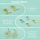 DICOSMETIC 40Pcs 4 Style Hollow Rhombus Stud Earring Triangle Shape Earring Blank Studs Posts with Hole Stainless Steel Ear Stud Components with Ear Nuts for Earring Making EJEW-DC0001-21-4