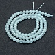 Chapelets de perles en aigue-marine naturelle G-P342-10-4mm-A++-2