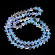 AB Color Plated Electroplate Transparent Glass Beads Strands EGLA-G037-08A-AB02-3
