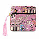 Chinese Brocade Tassel Zipper Jewelry Bag Gift Pouch ABAG-F005-11-2