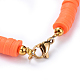 Handmade Polymer Clay Heishi Beaded Necklaces NJEW-JN02449-01-3