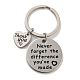 Teacher's Day Gift 201 Stainless Steel Word Thank You Keychains KEYC-E040-05P-02-1