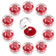 CHGCRAFT 40Pcs Red Transparent Plastic Ring Boxes Crystal Earrings Jewelry Storage Boxes with Foam for Storing Rings Jewelry Earrings Wedding Proposal Valentine's Day CON-CA0001-020-1