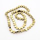 Electroplate Non-Magnetic Synthetic Hematite Bead Strands G-J286-15-2
