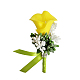 Fiore all'occhiello del corpetto di fiori in finta pelle pu HULI-PW0001-03C-1