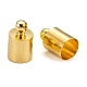 真鍮製コードエンドパーツ  ゴールドカラー  10x6mm  穴：1.2mm  5.5mm内径 EC041-G-1