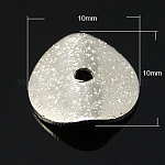Perles entretoises ondulées en alliage, torsion, platine, 10x10x0.5mm, Trou: 1mm