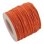 Cavi filo in cotone cerato, arancione scuro, 1mm, circa 100 yard / roll (300 piedi / roll)