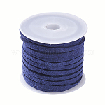 3x1.5 мм плоским искусственного замша шнур, искусственная замшевая кружева, Marine Blue, около 5.46 ярда (5 м) / рулон