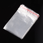 Sacchetti con chiusura a zip in plastica, sacchetti per imballaggio risigillabili, guarnizione superiore, sacchetto autosigillante, rettangolo, chiaro, 10x7cm, spessore unilaterale: 0.9 mil (0.023 mm)