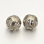 Круглые железа филигранные бусины IFIN-N3285-05P-12mm-NF
