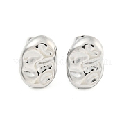 Овальные серьги-гвоздики из нержавеющей стали 304 EJEW-L290-003P