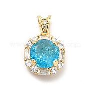 Латунные микропаве прозрачные подвески с фианитом KK-I695-008A