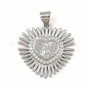 Латунные микро проложить кубического циркония подвески KK-P323-11F-P02