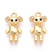 Латунные микропаве прозрачные подвески с фианитом KK-T078-02G-03
