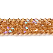 Прозрачные стеклянные бусины гальваническим пряди GLAA-F029-2mm-D18
