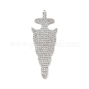 Латунные микропаве прозрачные подвески с фианитом KK-L228-41P