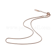 Ion Plating(IP) 304 Stainless Steel Round Snake Chain Necklace for Men Women NJEW-K245-016A