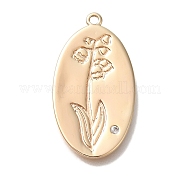 Латунные микро проложить кубического циркония подвески KK-U038-05G-01
