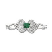 Латунный бантик микропаве из кубического циркония с застежкой KK-A252-17P