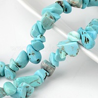 Gefärbt natürliche weiße Jade Chip-Perlen X-G-R192-06