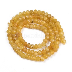 Hilos de abalorios de jade blanco natural&nbsp;G-Z069-01G