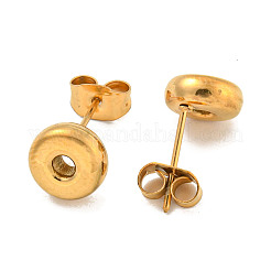 Chunk-Buchstaben-Ohrstecker aus 304 Edelstahl für Damen&nbsp;LS-EJEW-G386-01O-G