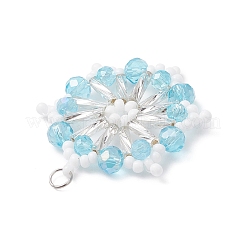 3 pendentif flocon de neige en perles de verre&nbsp;PALLOY-MZ01080