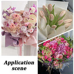 114 bouquet de fleurs en coton carré&nbsp;AJEW-SP0004-30E