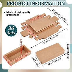 Faltbare Schubladenboxen aus Kraftpapier&nbsp;CON-WH0110-66A
