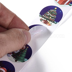 Rolle mit 8 selbstklebenden Weihnachtspapieraufklebern mit runden Punkten und 25 Mustern&nbsp;DIY-A042-01F