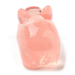 Leuchtendes Schweinchen-Ornament aus Kunstharz&nbsp;CRES-M020-11A