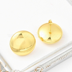 Orecchini a bottone in acciaio inossidabile 304 a forma semicircolare&nbsp;EJEW-A125-69G