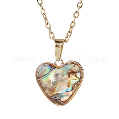 Collares con colgante de concha de paua natural&nbsp;NJEW-JN05141-02