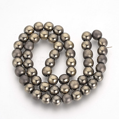 Electroplate non magnetici ematite sintetico fili di perline&nbsp;G-Q946-8mm-08