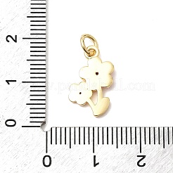 Ciondoli in ottone con pavé di zirconi chiari&nbsp;KK-G554-07G-02